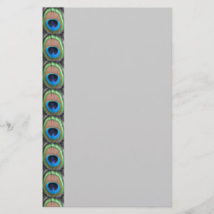 Påfågelögabrevpapper Brevpapper