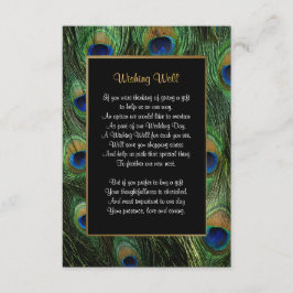 Påfågelsfjäder Bröllop - Önskebrunn Tilläggskort