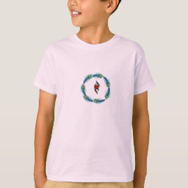 Påfågelsfjäder Hjärtat Minimalistisk Grafisk T-Shi T Shirt