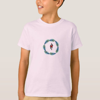 Påfågelsfjäder Hjärtat Minimalistisk Grafisk T-Shi T Shirt