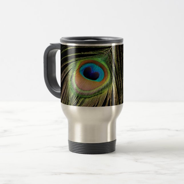Påfågelsfjäder Kaffe/Resmugg Resemugg (Framsida vänster)