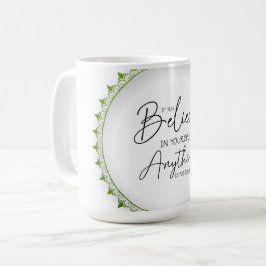 Påfågelsfjäder krishna livstankar kaffemugg
