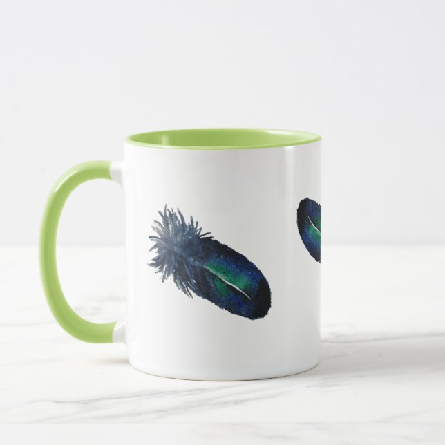 Påfågelsfjädermugg  mugg (Vänster)