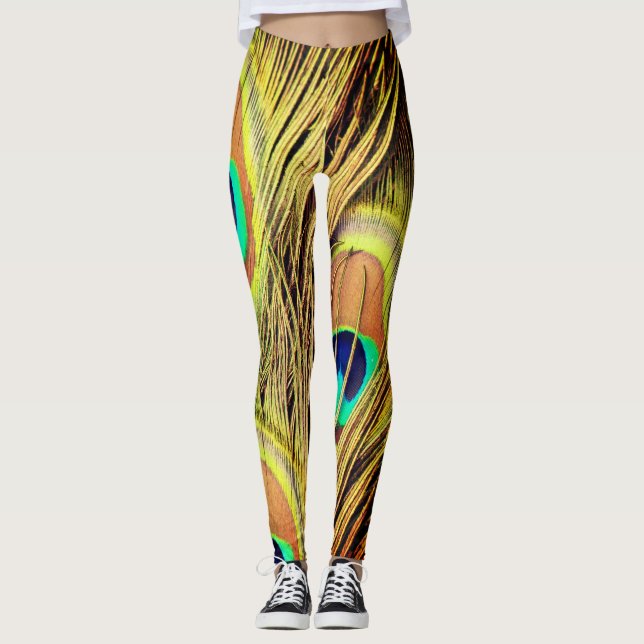 Påfågelsfjädrar 2 leggings (Framsida)
