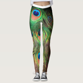 Påfågelsfjädrar 3 leggings