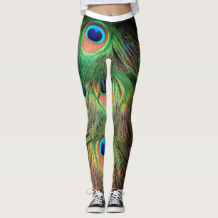 Påfågelsfjädrar 3 leggings