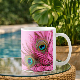 Påfågelsfjädrar Kaffemugg