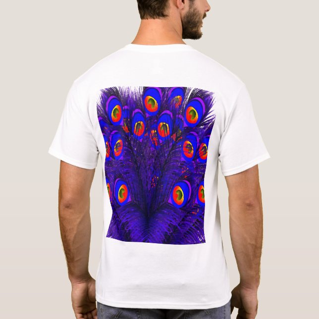 Påfågelsfjädrar T Shirt (Baksida)