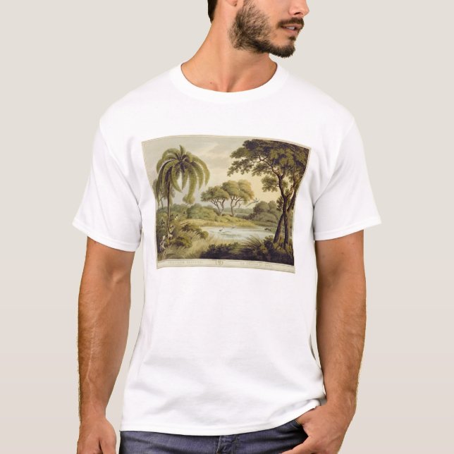 Påfågelskytte, från "orientalisk jakt och fiske", t-shirt (Framsida)