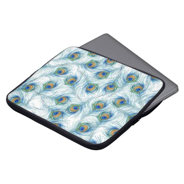 Påfågelsleeve Laptop Sleeve (Framsida topp)