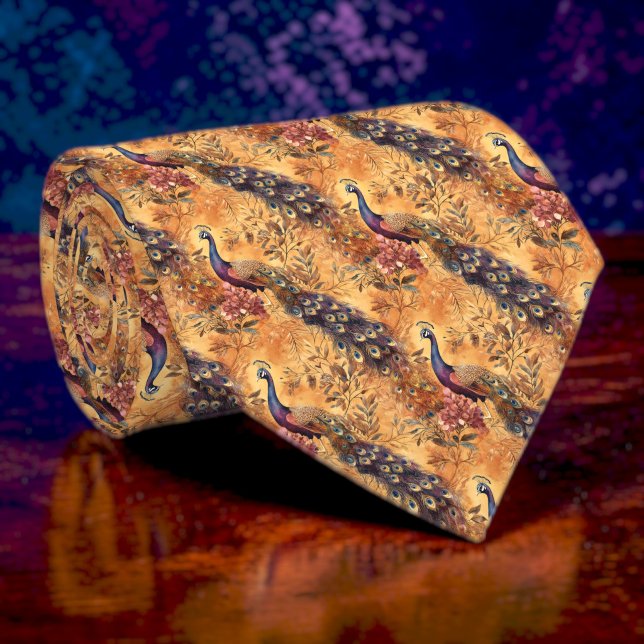 Påfågelsmönster Specialdesignad slips (Skapare uppladdad)