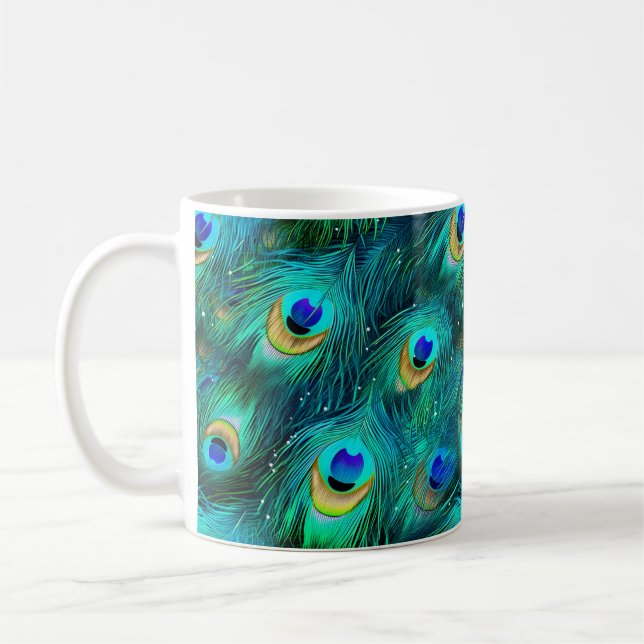 Påfågelsprakt Kaffemugg (Vänster)