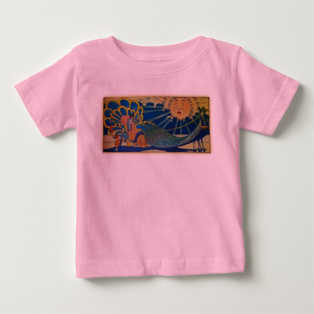 Påfågeltriumfvagn T-shirt (Framsida)