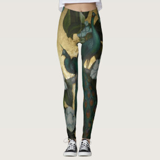 Påfåglar i ett Magnoliaträd Leggings