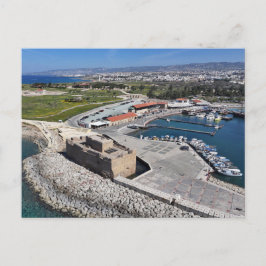 Pafos slott och hamn med fyr vykort