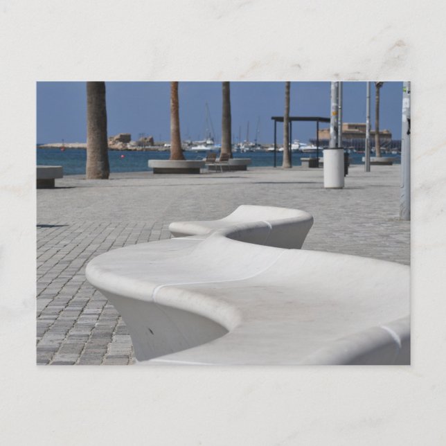 Pafos strandpromenad, Cypern Vykort (Framsida)