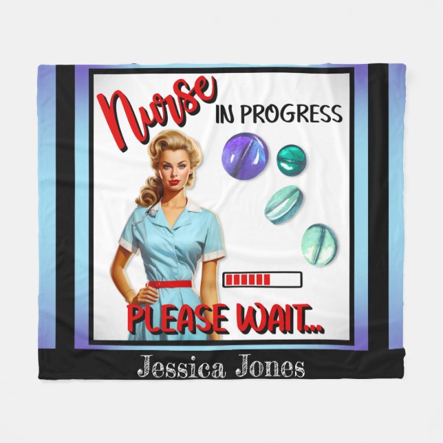 Pågående akut nostalgiskt Pinup Fleecefilt (Framsidan (Horisontell))