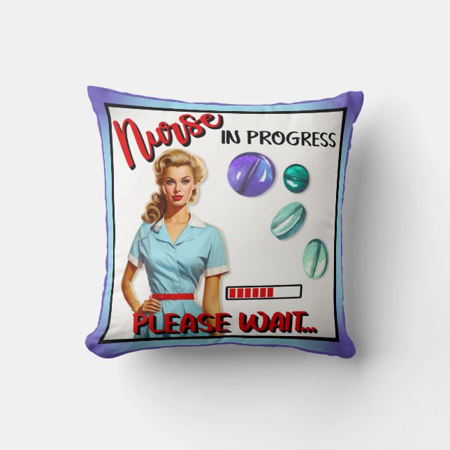 Pågående akut nostalgiskt Pinup Kudde (Framsida)