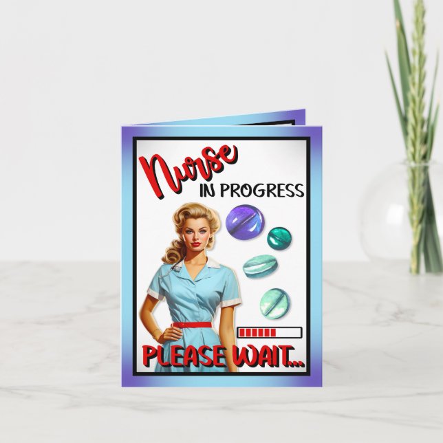 Pågående akut nostalgiskt Pinup Tack Kort (Framsida)