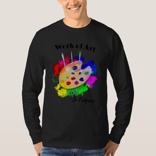 Pågående arbete konstnär t shirt (Framsida)