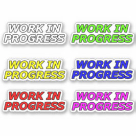 Pågående arbete - motivation klistermärken