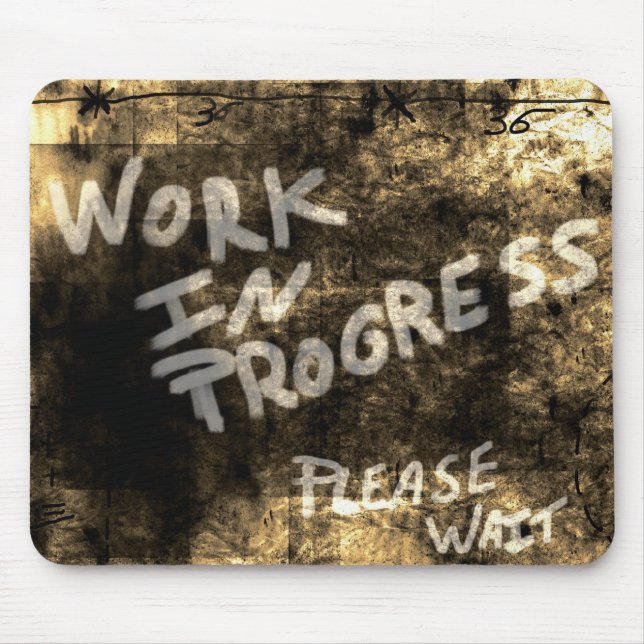 Pågående arbetsmusmatta musmatta (Framsidan)