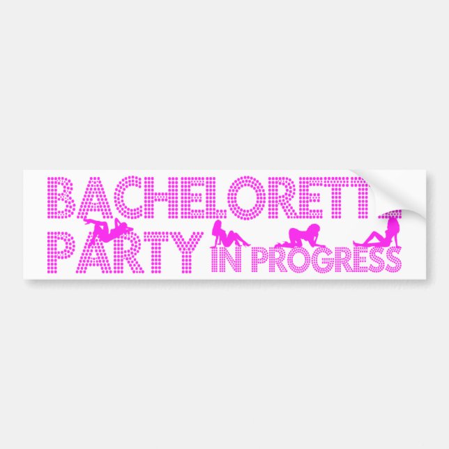 Pågående Bachelorette party Bildekal (Framsidan)