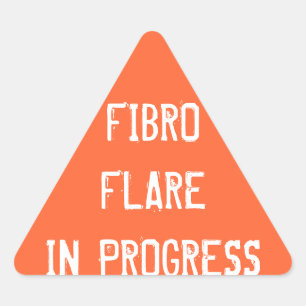 PÅGÅENDE FIBRO SIGNALLJUS - klistermärkear Triangelformat Klistermärke