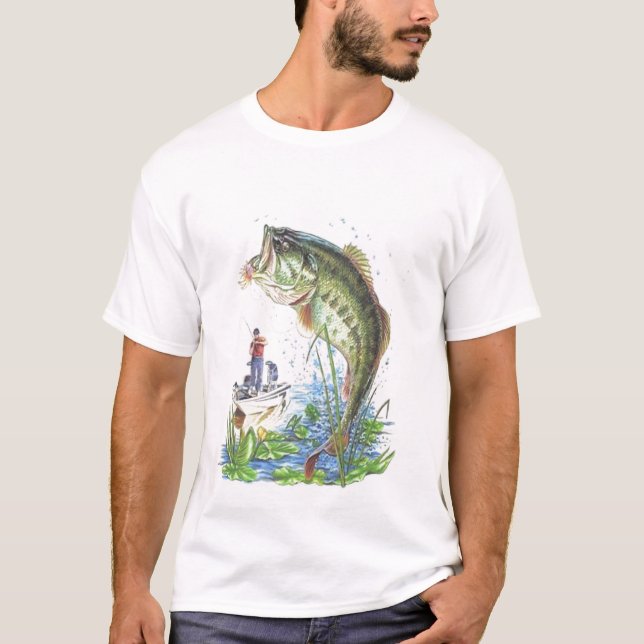 pågående fiske tee shirt (Framsida)