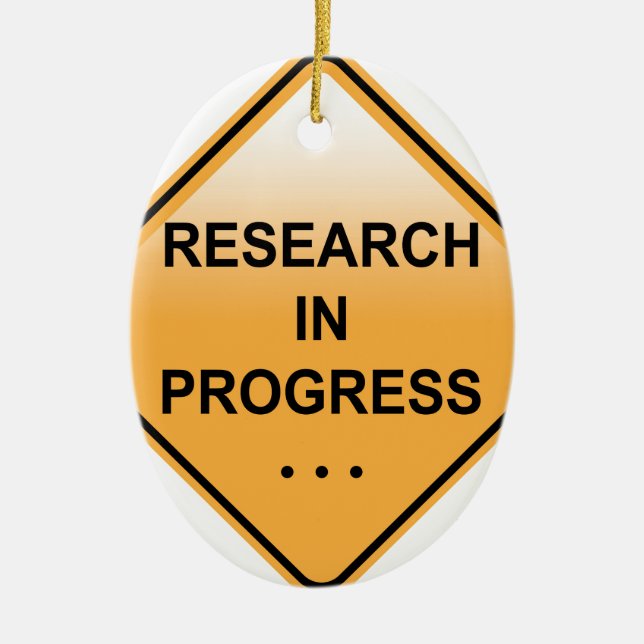 Pågående forskning undertecknar julgransprydnad keramik (Framsidan)