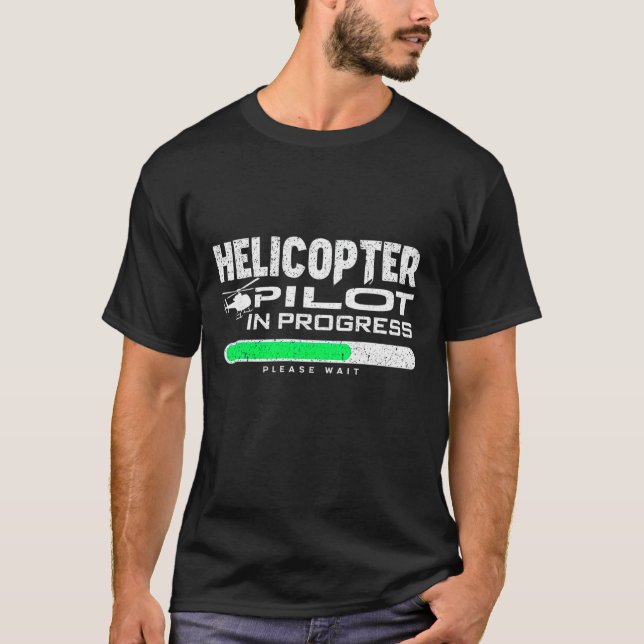 Pågående helikopterpilot t shirt (Framsida)