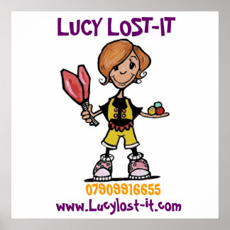 Pågående logotyp, LUCY BORTTAPPAD-IT, www.Lucylose Poster