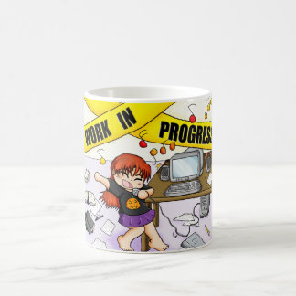Pågående mugg för arbete