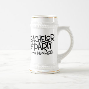 Pågående öl Stein för ungkarlparty Sejdel