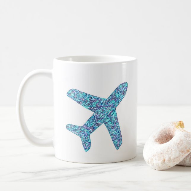 "Pågående pilot"-flygplan Mugg (Med munk)