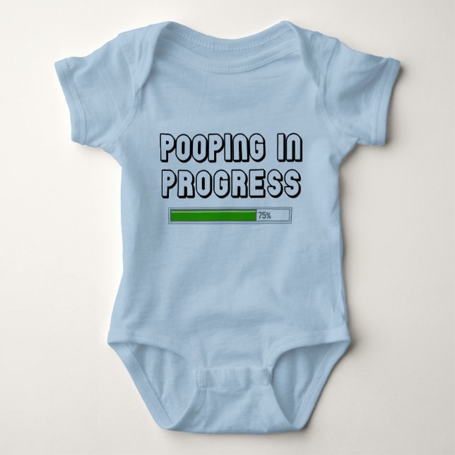 Pågående Pooping Tee Shirt (Framsida)