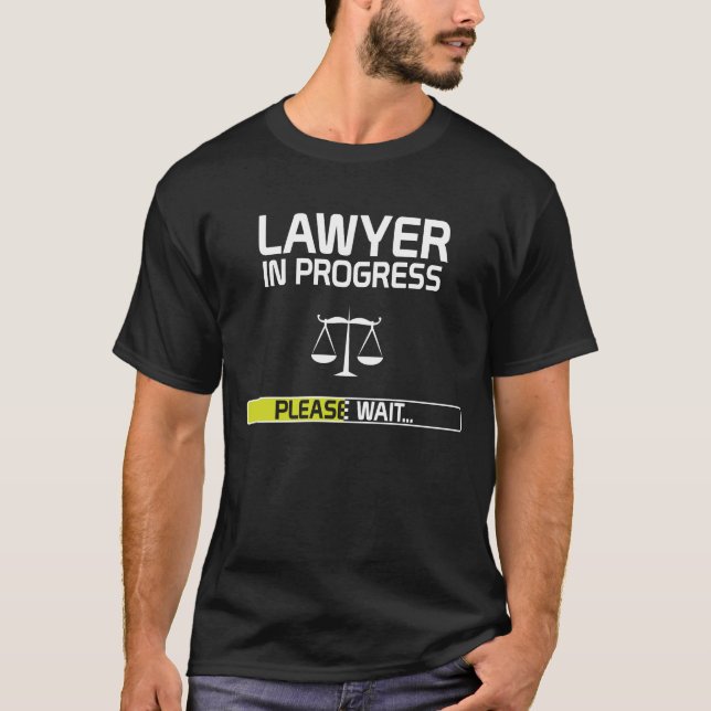 Pågående rolig juridisk fakultetstudent för t shirt (Framsida)
