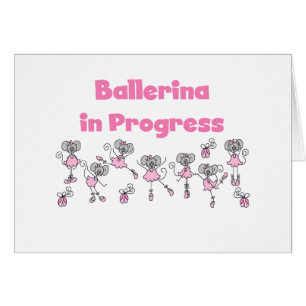 Pågående T-tröja och gåvor för Ballerina Hälsningskort