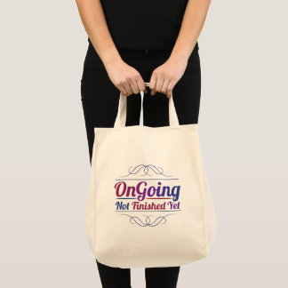 Pågående Tote Bag Återanvändbar Shopping & Kaffe T Tygkasse