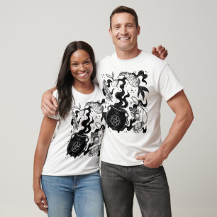 Pagan Black and White Spell Ingredients T Shirt