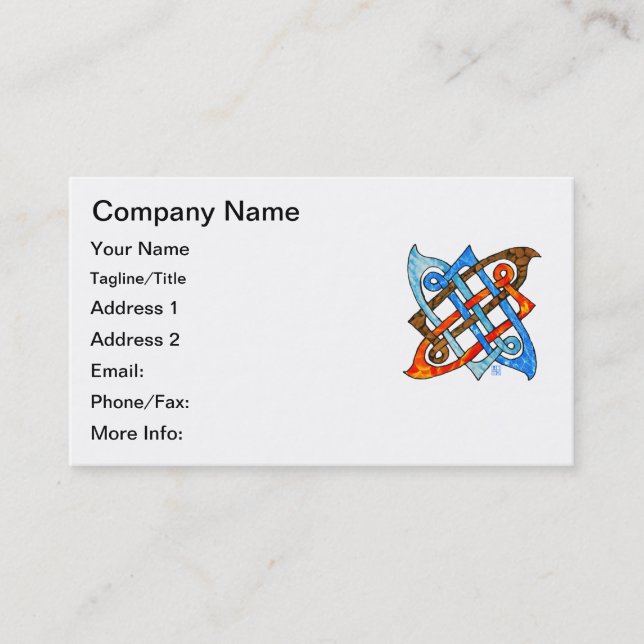 Pagan Celtic inslag för eldvatten för Visitkort (Framsida)