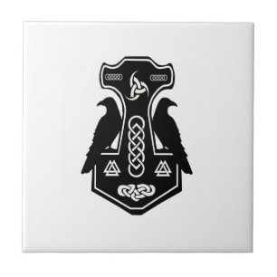 Pagan Celtic Norse Thors Hammer Kakelplatta
