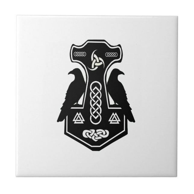 Pagan Celtic Norse Thors Hammer Kakelplatta (Framsidan)