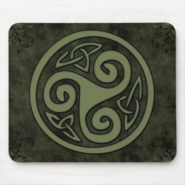 Pagan Celtic Triskelion Mouse Pad Musmatta (Framsidan)