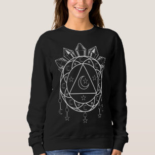 Pagan Crystals Astrology Måne Mörk Magic Occult T Shirt