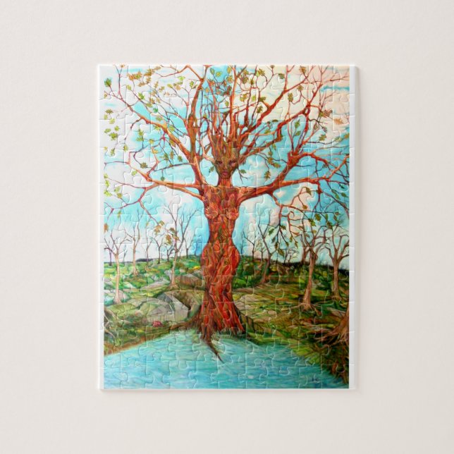Pagan Dryad Träd gudinna Wiccan Nature Art Pussel (Vertikal)