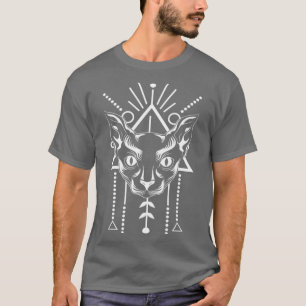Pagan Egyptian Cat Occult Wicca Witch Sphynx Cat T Shirt