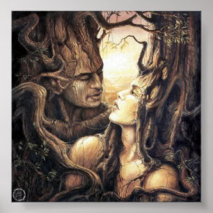 Pagan gud och gudinna av skogen poster
