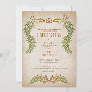 Pagan Handfixing Bröllop Inbjudningar