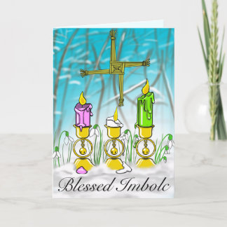 Pagan Imbolc-mappat gratulationskort Kort